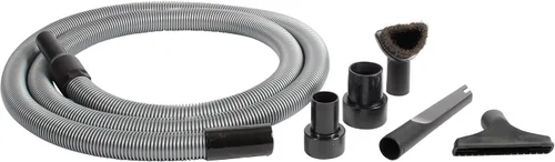 Cen-Tec Systems Premium Attachment 2 adaptadores de tanque y manguera de extensión de vacío de 1.25 pulgadas de diámetro, 10 pies, plata (96007)