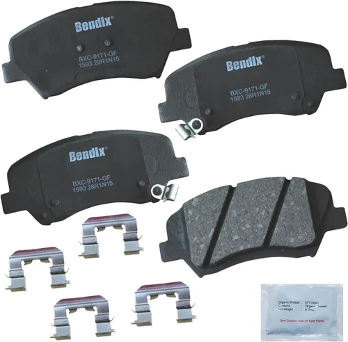 Vista 311 de Pastillas de Freno Delanteras Cerámicas Bendix Priority1 CFC430A para Modelos Selectos INFINITI G35, I30, Nissan 350Z, Altima, Juke, Maxima, Sentra