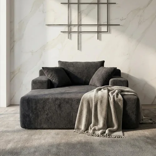 Vista 3 de Sytopia - Silla reposera con reposabrazos, sofá cama extragrande con 3 almohadas, cómodo sofá sin huesos, silla de lectura para dormir para sala