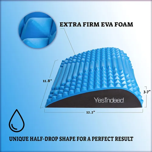 Vista 4 de YESINDEED Almohada estiradora de espalda: alivio del dolor para la espalda baja, soporte lumbar, corrección de postura, ayuda para la ciática