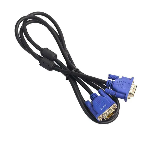 Vista 2 de EKYLIN Cable VGA, Cable de extensión de video macho a macho de 1.5m/5 pies para computadora PC a monitor, proyector con puerto de enchufe