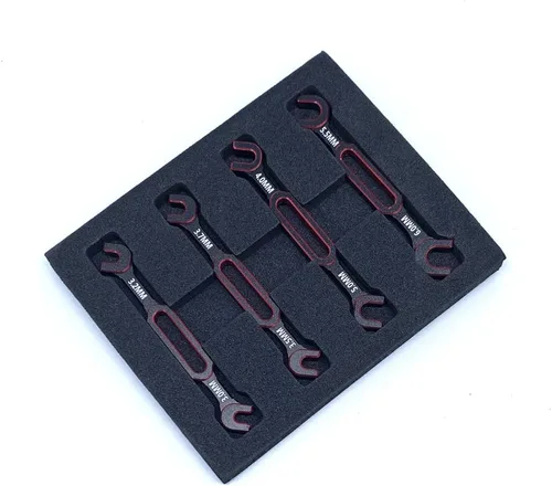 Vista 3 de KingVal 4 llaves inglesas de 3.0/3.2/3.5/3.7/4.0/5.0/5.5/0.236 in, herramienta de reparación universal a control remoto compatible con RC coche