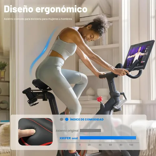 Vista 4 de Oversized Bike Seat, Comfortable Bike Seat - Universal Replacement Bicycle Saddle - Waterproof Leather Bicycle Seat with Extra Padded Memory Foam