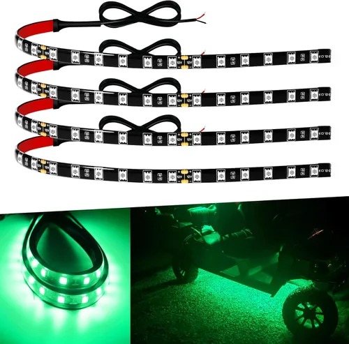 Vista 15 de Tiras de Luces LED de 12V de 12" Conectables, Tiras de Luces LED Azules para Autos, Motocicletas, Carrito de Golf, Barco, Marino, Impermeables, Tira
