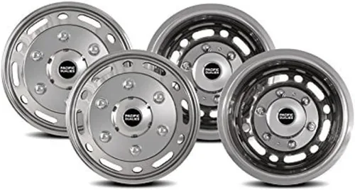 Pacific DUALIES Kit de simulador de rueda de acero inoxidable pulido para Dodge 2008-2011, Mercedes y Freightliner Sprinter Van,44-1608