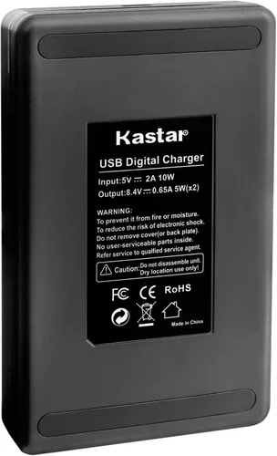 Vista 4 de Kastar Cargador dual LCD USB para batería Canon LP-E6 LP-E6N, cargador Canon LC-E6 LC-E6E y Canon EOS 5DS, EOS 5DS R, EOS 5D Mark II, EOS 5D Mark