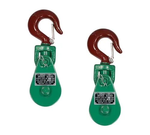 Vista 21 de Mytee Products Bloque de arrebate con gancho WLL 2 Toneladas Polea de 3"' + ' Cable de alambre de 3/8" Pulley para rescate con enrollamiento
