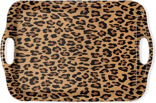 Vista 12 de Bandeja de Servir Bandeja Decorativa con Asas Bandejas de Servir Multiuso Rectangulares para Restaurante, Fiestas, Mesa de Café, Cocina - Bandera