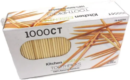 1000 palillos de dientes de bambú 100% natural, esencial para la cocina
