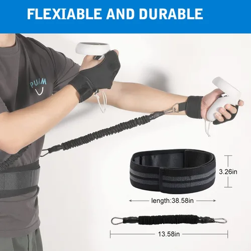 Vista 4 de LANMU Fitness Pack Compatible with OculusMeta Quest 2, Rift SValve IndexHTC Vive,5 in 1 Fit Kit Exercise Accessories for Vr Game and Workout