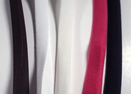 Vista 3 de Hobby Trendy - Cinta de encuadernación al bies de algodón, doble pliegue, 0.394 in, 3/8 pulgadas (5 yardas), color azul