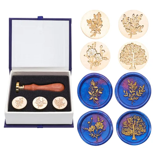 Vista 35 de SWANGSA - Juego de sellos de cera, estilo clásico, 4 cabezas de sello de cera y 1 mango de madera para invitaciones de fiesta de boda, cartas