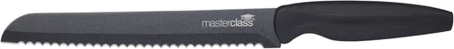 Vista 4 de MasterClass Agudo - Juego de cuchillos de acero inoxidable antiadherentes de 5 piezas y bloque magnético para cuchillos, color negro