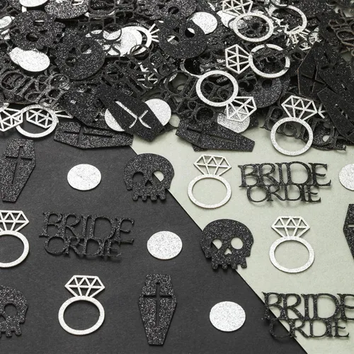 Vista 2 de 200 decoraciones de confeti de despedida de soltera para mujeres y niñas, temática de rasgadura, despedida de soltera, compromiso, suministros