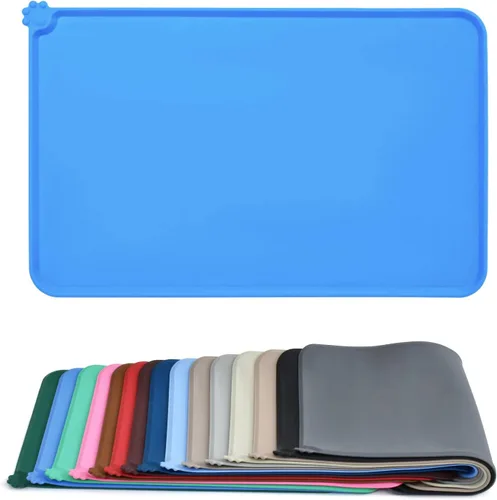 Vista 21 de AUDWUD - Tapete de silicona impermeable para alimentación de mascotas, antideslizante, tapete para tazón de perros para comida y agua