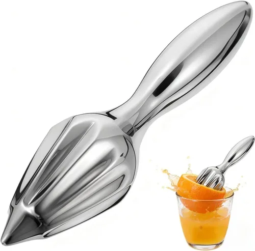 Escariador de cítricos de acero inoxidable, exprimidor manual de limón - Exprimidor manual de limón fácil de sostener, herramienta manual de jugo de