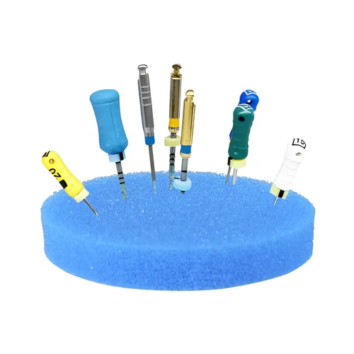 PlastCare USA Espuma endodóntica redonda azul prémium de 2.5 pulgadas, paquete de 50 esponjas para procedimientos dentales óptimos y tratamientos de