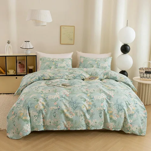 Vista 12 de ECOCOTT Funda de edredón King, 3 piezas, 100% algodón natural, 1 funda de edredón + 2 fundas de almohada, juego de ropa de cama con estampado