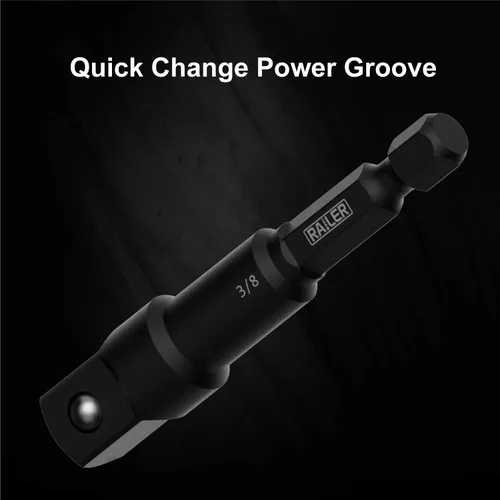 Vista 3 de Railer Juego de adaptadores de enchufe, brocas de extensión de 3 pulgadas de grado de impacto con soporte Juego de adaptadores de broca
