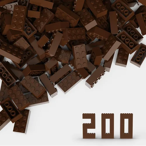 Vista 10 de Bloque clásico de ladrillos a granel de 2 x 4, 100 piezas de ladrillo de construcción amarillo albaricoque, compatible con piezas y piezas Lego