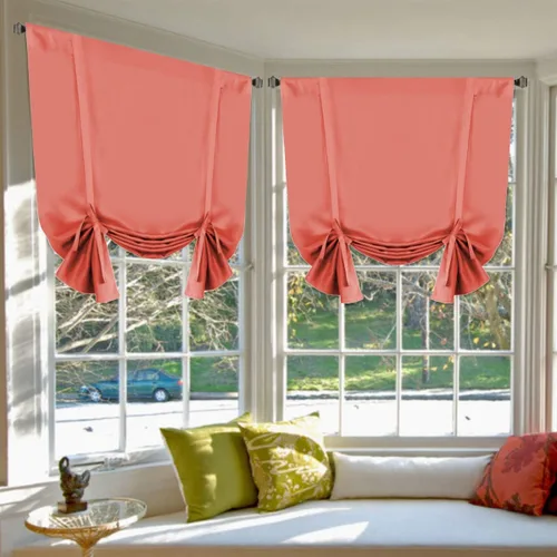 Vista 61 de H.VERSAILTEX - Cortina opaca con lazo de ajuste, cortina romana globo con aislamiento térmico, bloqueador de luz, panel de bolsillo para varilla