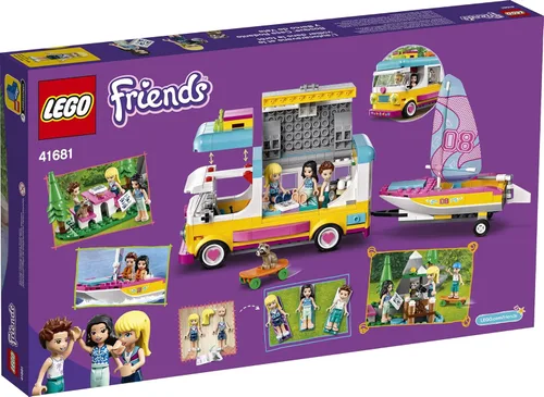 Vista 4 de LEGO Friends Forest Camper Van y velero 41681 Kit de construcción; juguete del bosque; nuevo 2021 (487 piezas)