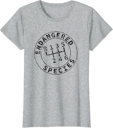 Vista 34 de Endangered Species Stick Shift Manual Transmission Drivers T-Shirt Baby Blue