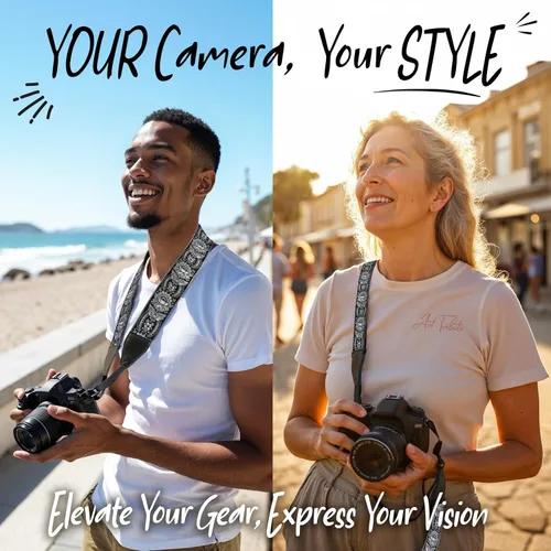 Vista 2 de Art Tribute Camera Strap for All DSLR and Mirrorless Cameras. Photographers Strap Neck, Shoulder & Crossbody Camera Strap