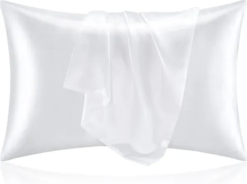 Vista 96 de BEDELITE Funda de almohada de satén para cabello y piel, súper suave y refrescante similar a las fundas de almohada de seda, paquete de 2 con cierre
