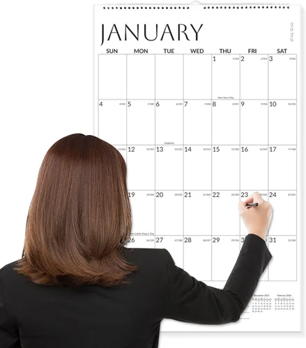 Vista 23 de SUNEE Calendario de pared 2026 grande de 22.75 x 15.5 pulgadas, calendario de 21 meses (finaliza en junio de 2027), vertical extragrande