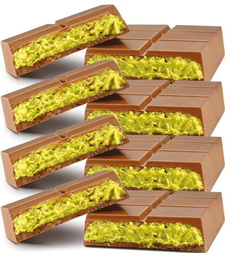 Vista 7 de UniqBite Barra de Chocolate Dubai Pistacho, 90gr (3.17 oz), Barra de Chocolate Viral Knafeh con Crema de Pistacho y Kataifi