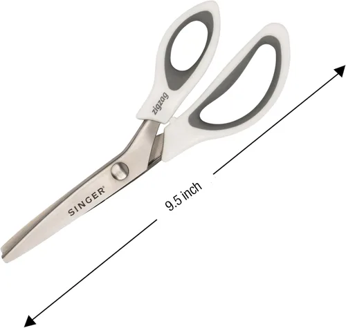 Vista 3 de SINGER Tijeras de 9" con dientes para tela - Tijeras en zigzag para tela