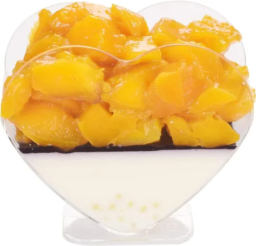 Vista 7 de 50 paquetes de tazas de postre de mousse transparente de 2.7 fl oz en forma de corazón, tazas de pastel desechables para helado, cuencos de postre