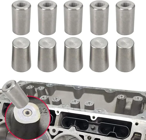 Tapones de motor aptos para motores GM no AFM 2008-2023 LSX y LT modelos 4.8, 5.3, 6.0, 6.2, sin DOD/AFM, material de acero inoxidable, 10 unidades