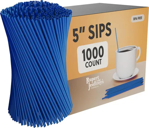 Vista 7 de Pajita Agitadora de Café de Plástico Desechable - Palito Agitador de Sorber de 5 Pulgadas (Negro, 1,000 unidades)
