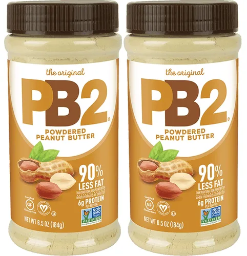 Vista 3 de PB2 Paquete de mantequilla de maní en polvo - Original PB2 and Cocoa PB2 Peanut Butter Powder (dos frascos de 16 onzas)