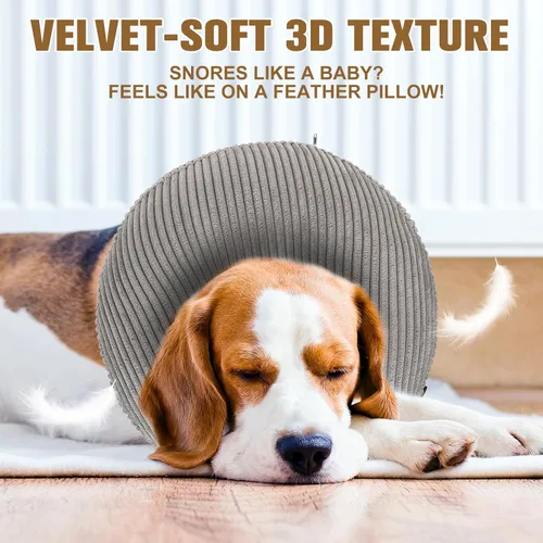 Vista 4 de BINGPET Collar inflable de cono para perro, alternativa después de la cirugía, cono de recuperación suave para perros para dejar de lamer, collar