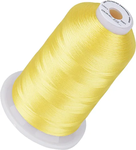 Vista 105 de Simthread 5500 yardas de hilo de bordar, 5000M de alto rendimiento 40WT 100% hilo de poliéster – 170+ colores vívidos, clasificado de alta velocidad