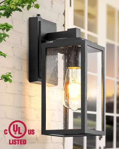 Vista 47 de VIANIS Lámpara de pared dorada para exteriores, sensor de atardecer a amanecer, apliques de montaje en pared exterior para casa, lámparas de pared