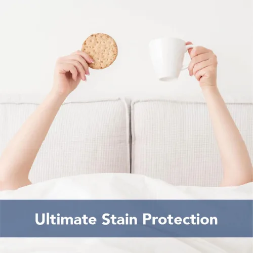 Vista 4 de Serta Funda de colchón suave de 54 x 75 pulgadas, impermeable, evita olores y manchas, bolsillo profundo elástico de 18 pulgadas para un ajuste