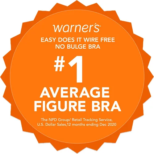 Vista 5 de Warners Easy Does It - Brasier suave para mujer con elástico sin costuras sin costuras sin forro ligero cómodo Rm3911a