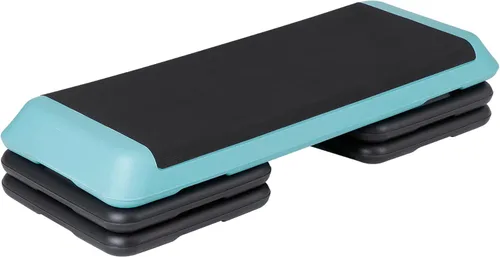 Vista 10 de Plataforma de ejercicios aeróbicos de 43 pulgadas, escalón ajustable, con 4 elevadores extraíbles para gimnasio en casa, fuerza cardiovascular