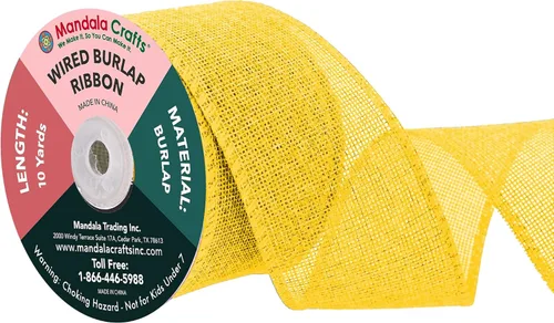 Vista 93 de Mandala Crafts Cinta de arpillera rosa con alambre de 1 pulgada de ancho para manualidades, rollo de 10 yardas de cinta rústica de arpillera