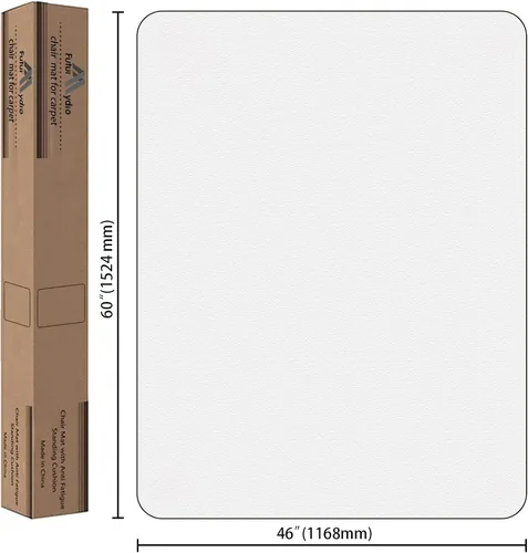 Vista 6 de FuturHydro Tapete para silla para suelo de madera dura, 46" x 60" pulgadas, grande, transparente, para oficina y hogar, tapete protector de piso