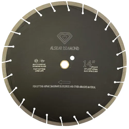 Vista 11 de Paquete de 2 ALSKAR DIAMOND USA ADLSS 4-1/2 pulgadas de corte seco o húmedo, cuchillas segmentadas de diamante de uso general para sierra