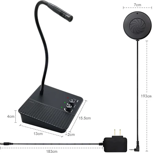 Vista 7 de CallToU Sistema de intercomunicación con altavoz de ventana, intercomunicación de 2 vías, antiinterferencia, micrófono, contador, intercomunicador