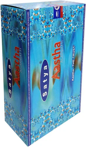 Vista 4 de Aastha - Varillas de incienso y soporte para varillas de incienso, paquete Insence Insense Satya