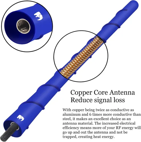 Vista 3 de ONE250 Antena flexible en espiral de 8 pulgadas, compatible con Nissan - Frontier (1998-2021), Titan (2004-2023), Rogue (2008-2021), Pathfinder