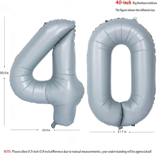Vista 75 de Globos de 40 pulgadas con números de caramelo, papel de aluminio de helio, globos de látex de Mylar para fiesta de cumpleaños, decoración digital 0