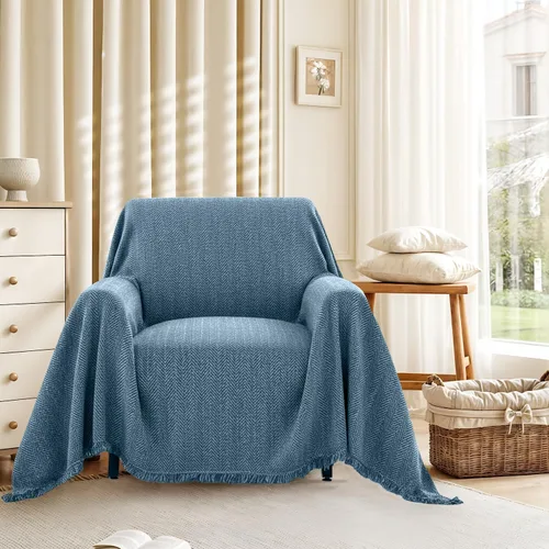 Vista 17 de Nobildonna Funda de felpilla lavable para sofá de 2 plazas, funda protectora de muebles para sala de estar, beige, 71 x 102 pulgadas